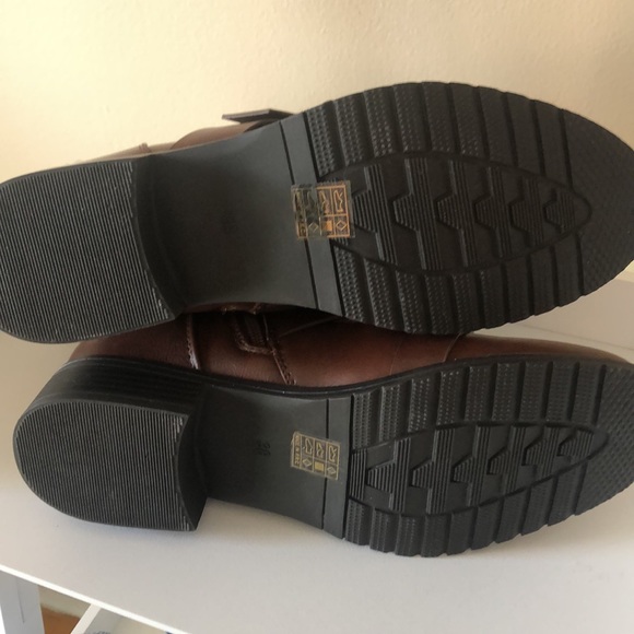 LA DONNA MODA brown faux leather booties size 38 - Picture 8 of 10